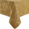 Threadmade Home Poinsettia Elegance Jacquard Holiday Tablecloth, Gold - 52"W x 70"L